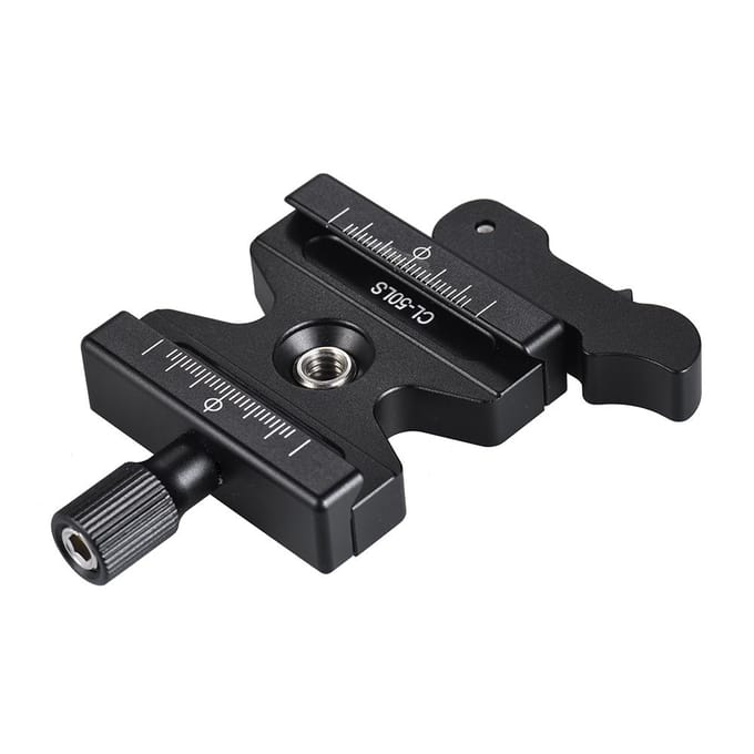 CL-50LS Snelspanklem van aluminiumlegering met verstelbare hendelknop-type 1/4  en 3/8  schroef black