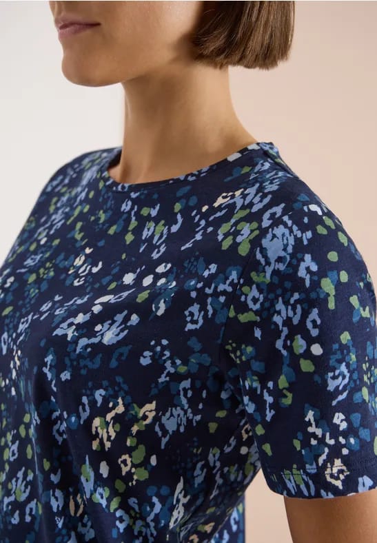 Shirt met ronde hals en opdruk