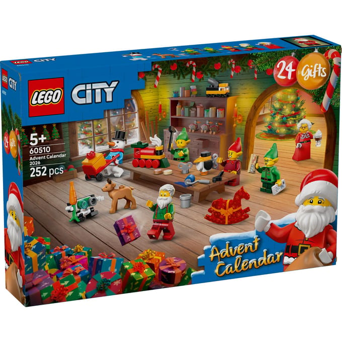 LEGO City Adventskalender 2026 Werkplaats van de Kerstman Speelgoed voor Kinderen - 60510
