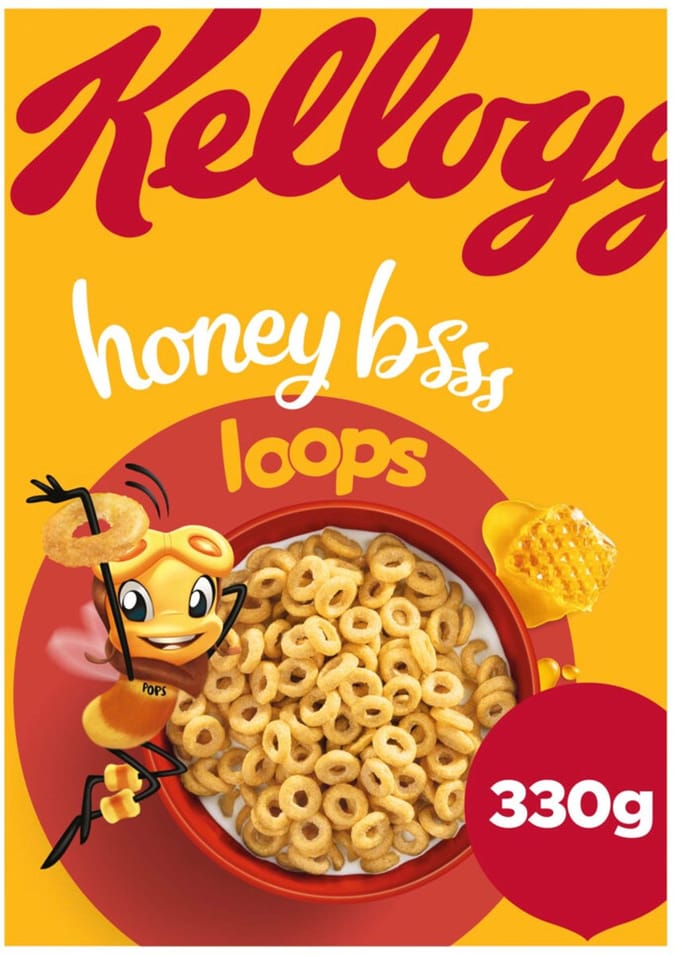 Kellogg's Honey Loops Ontbijtgranen - 2 x 330 gr - Voordeelverpakking