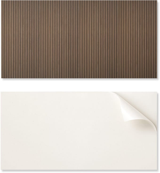 Zelfklevend vinylpaneel met print 120x60 cm, verticale houten latten