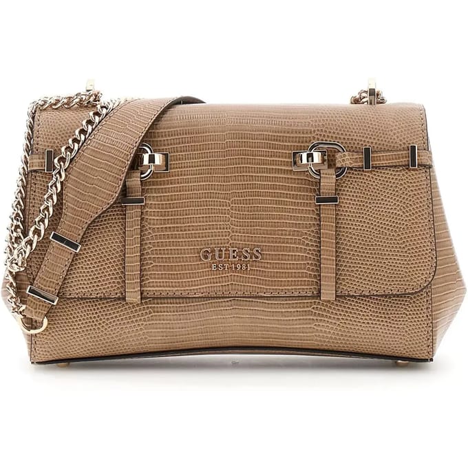 GUESS schoudertas Leona Convertible Xbody Flap Beige