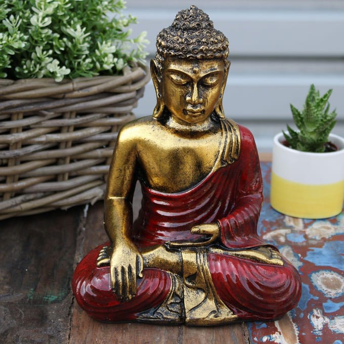 Rood & Gouden Boeddha - Groot