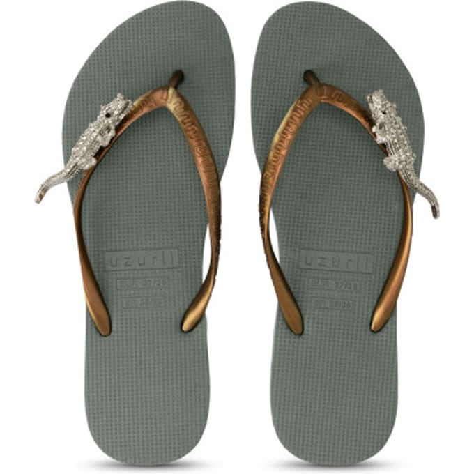 Uzurii | Teenslippers | Dames | Legergroen | Maat 39/40