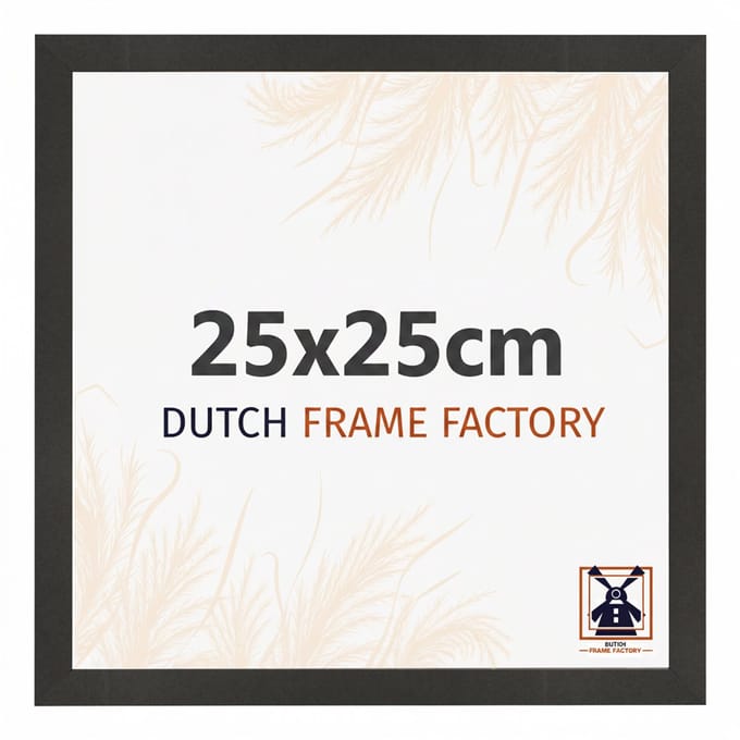 Fotolijst 25x25 cm - MDF - Zwart Mat - Benno