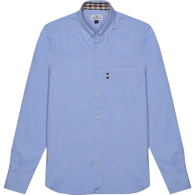 Shirt Man Aquascutum A005 sh001 08 L.blu