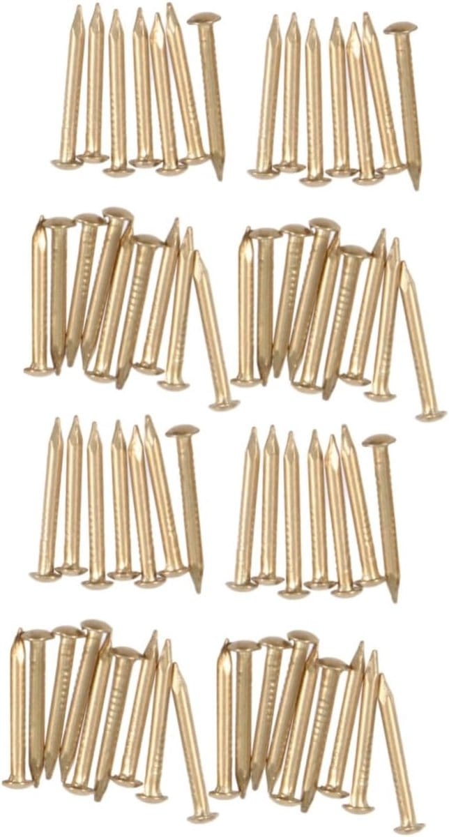 Meubel Spijkers - Decoratie Nagels - Klusprojecten Uitvoeren - Massief Messing - 200 Stuks - Messing