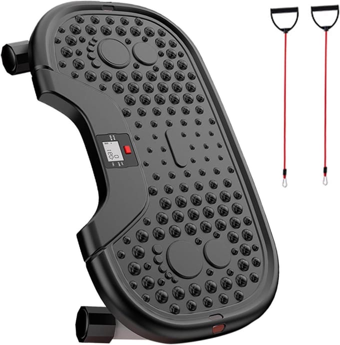 Compacte Stepper - Beentrainer Twist - Thuis Trainen - Stille Werking - 55 x 30 cm - Zwart