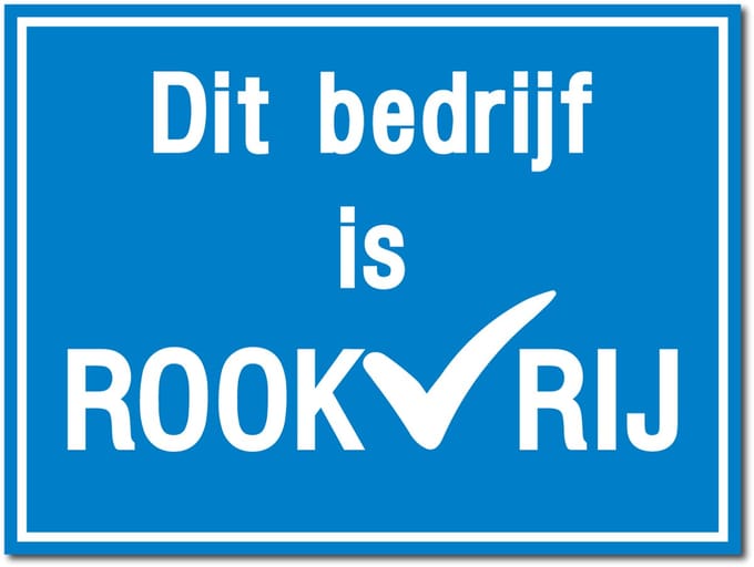 Rookvrij bedrijf bord - Forex - 30 x 40 cm
