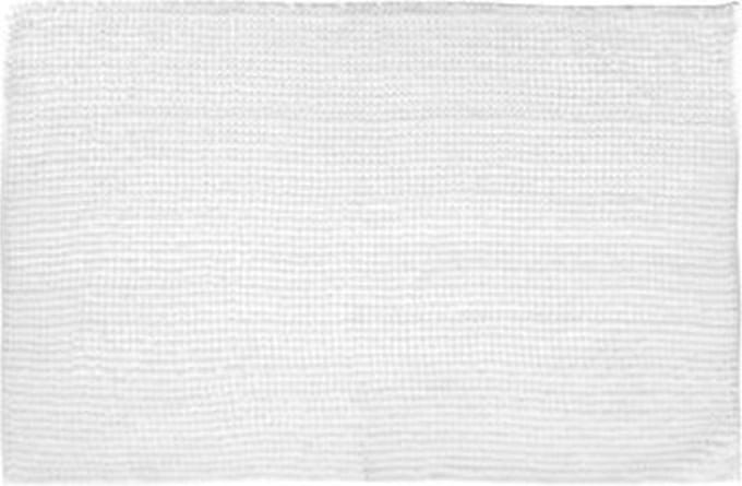 50x80 cm absorberende chenille badmat - Polyester - Wit - Wit - SILUMEN