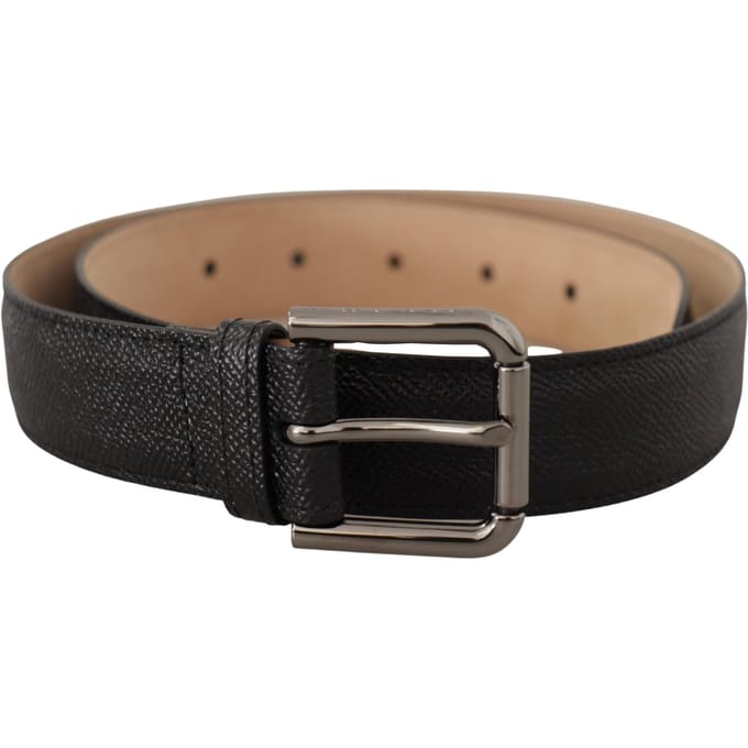 Dolce & Gabbana Zwarte Kalfslederen Bruine Achterband Belt