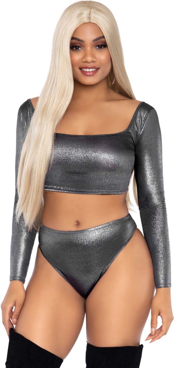 Vrouwenset Leg Avenue Metallic