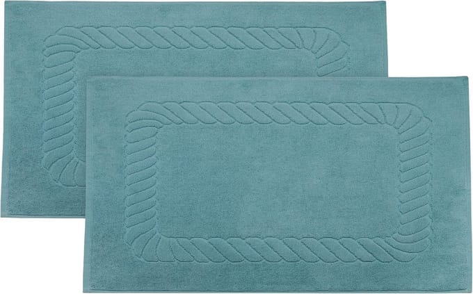 Zollner set van 2 badmatten, 100% katoen, 50x70 cm, benzine