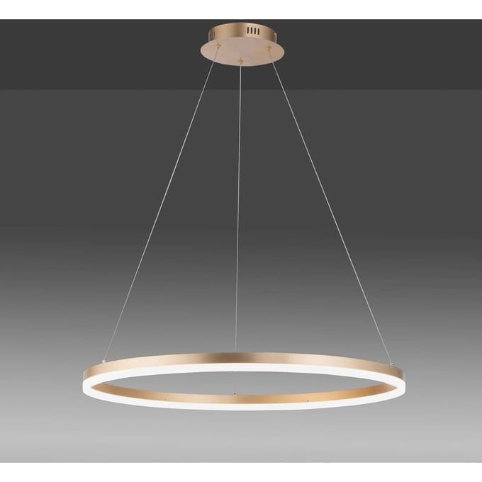 Paul Neuhaus LED hanglamp Titus, Ø 80 cm, messing, dimbaar