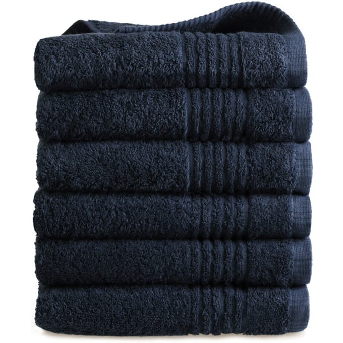 PHLOX Supreme Handdoeken 50x100 - set van 6 - Zware kwaliteit 600 g/m2 - Navy