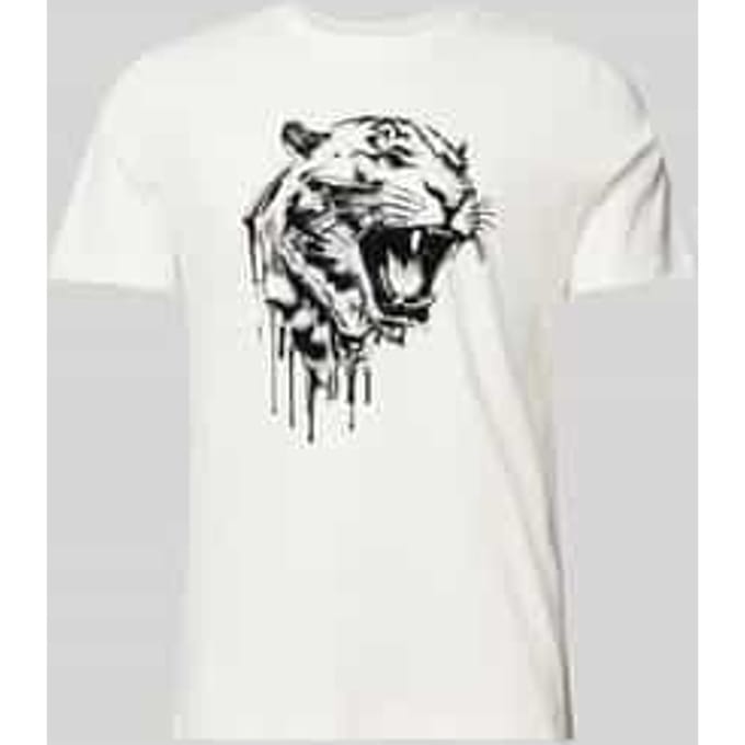 T-shirt met labeldetail