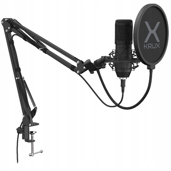 KRUX Edis 1000 USB Microfoon, Verstelbare Arm, Popfilter, 2.9m Kabel