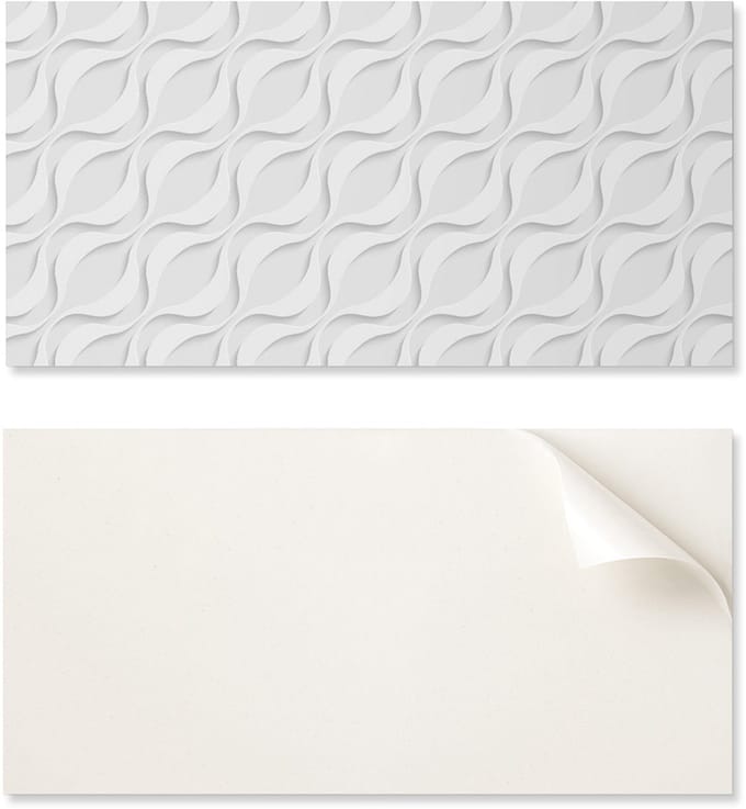 Esthetische vinyl wandbekleding met print 120x60 cm 3D-golven