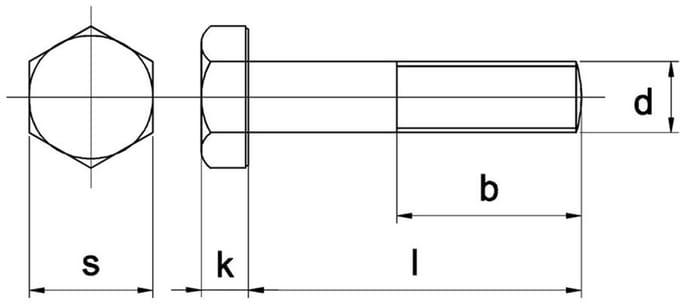 Bout Din931 8.8 M18X80Mm Elvz zonder Moer - 25 stuks