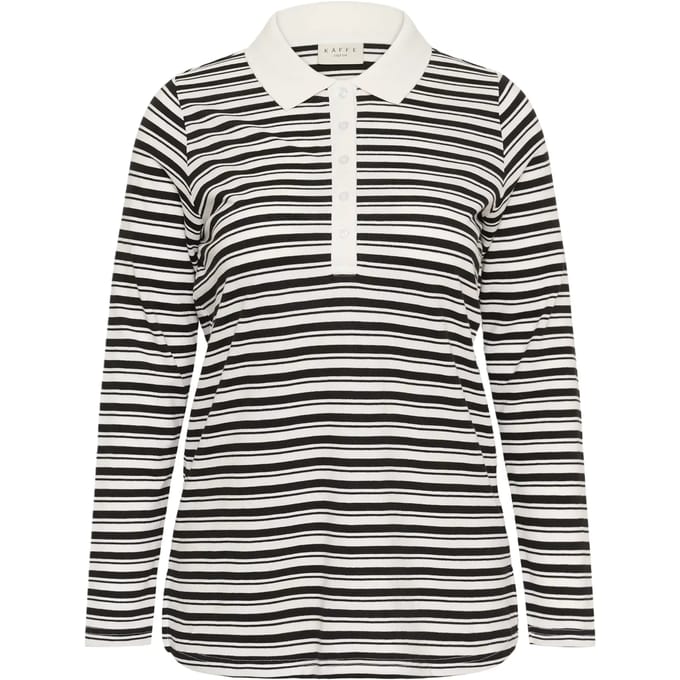 Dames poloshirt met lange mouwen KAFFE Curve Miana