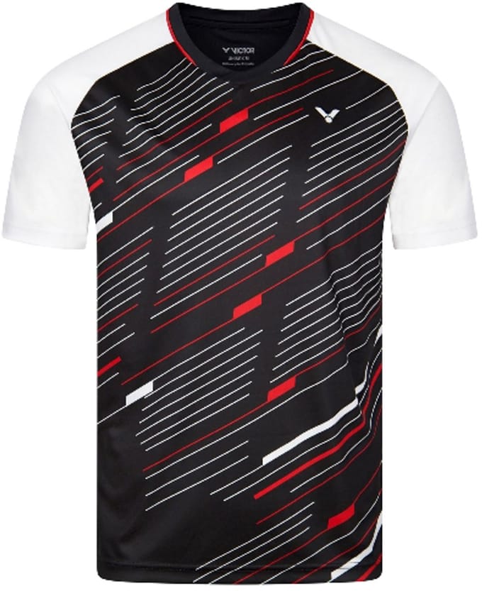 VICTOR T-43101 badminton heren T-shirt - zwart/wit - maat L