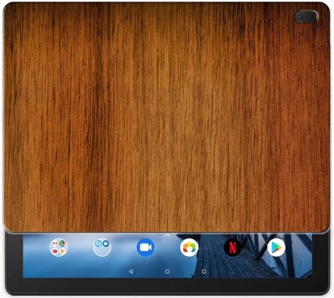 Lenovo Tab E10 Silicone Tablet Hoes Donker Hout
