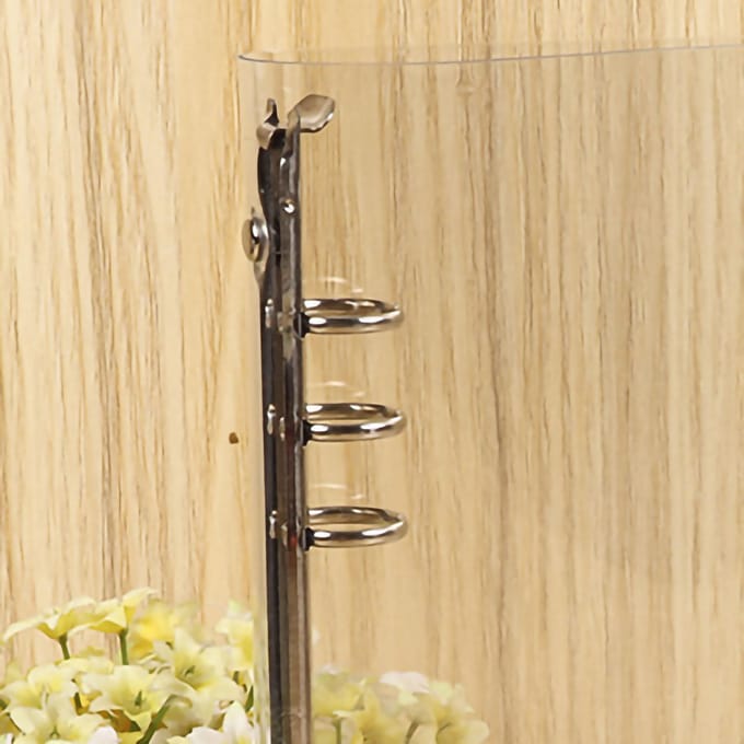 Transparante Binder Omslag Drukknoop Design Slijtvast Milieuvriendelijk PVC Budget Binder voor School beige
