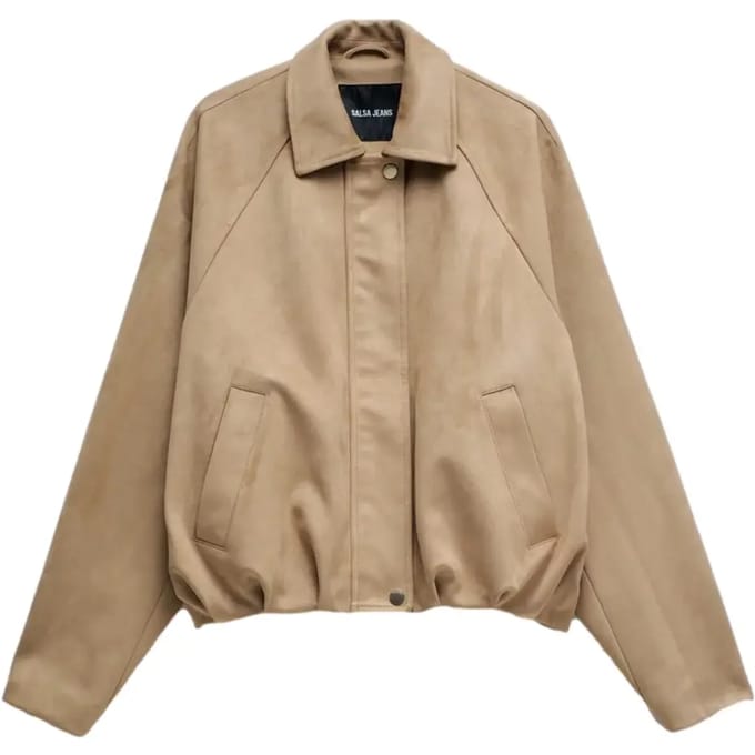 Dames bomber Salsa Jeans Suede Effect