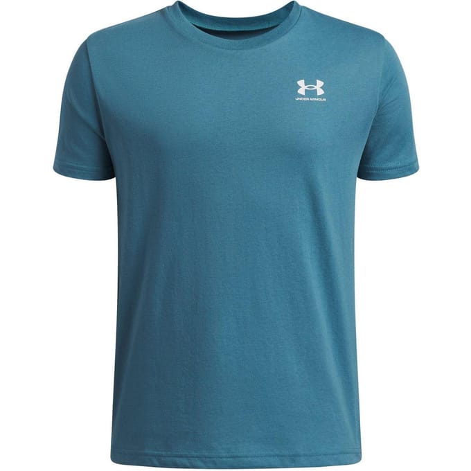 Under Armour Jongens Logo T-shirt met korte mouwen (Blauw)