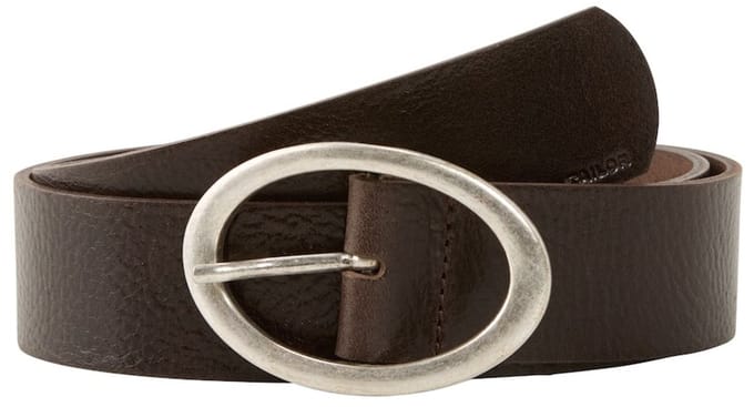 Tom Tailor - TTRUBY leren riem met ovale gesp - Maat 105 - brown uni