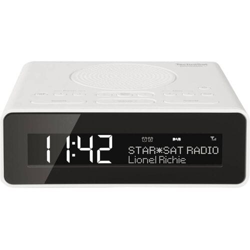 TechniSat DIGITRADIO 51 - DAB+ wekkerradio (DAB, FM, wekkerradio, wekker met twee instelbare wektijden, sluimerfunctie, slaaptimer, dimbaar display, hoofdtelefoonaansluiting) wit