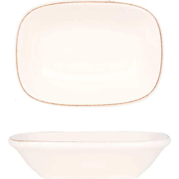 Bonna Serveerschaal - Retro - Porselein - 12x8.5 cm - set van 2