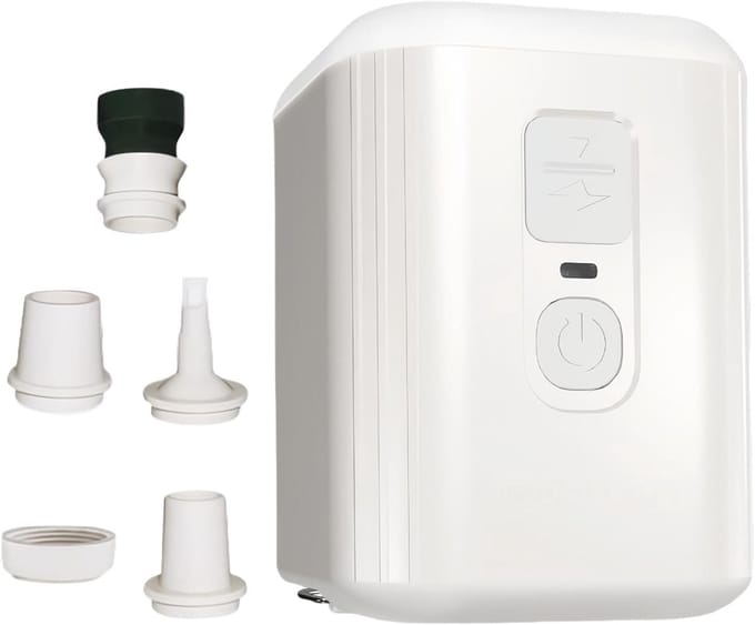 Opblaaspomp - Luchtpomp - Kamperen en Recreatie - Ingebouwde LED Lamp - 4.5 kPa Druk - Wit