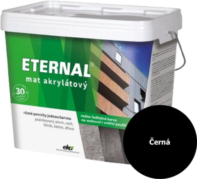 Eternal MAT Acryl 10 kg, 013 Zwart