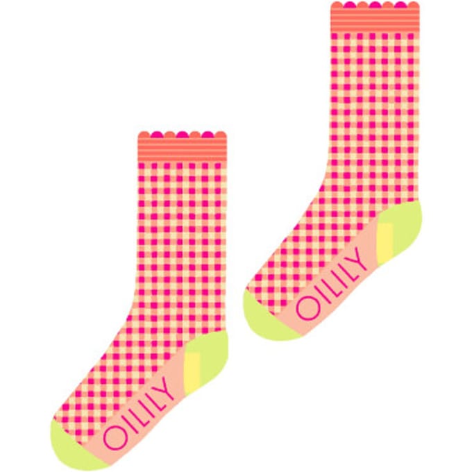 Oilily Mahika Sokken- maat35-38 Roze Glo