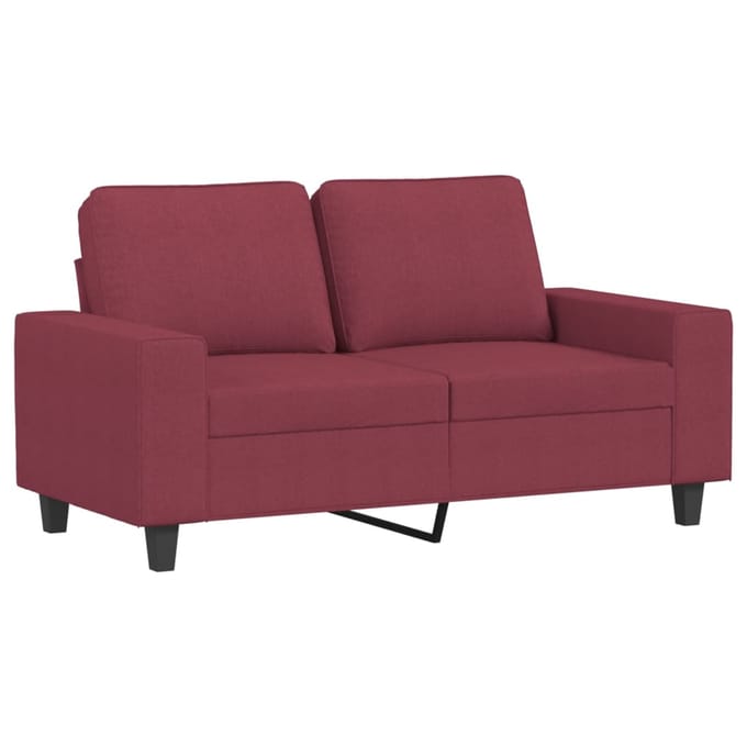 vidaXL - 2-delige - Loungeset - stof - wijnrood