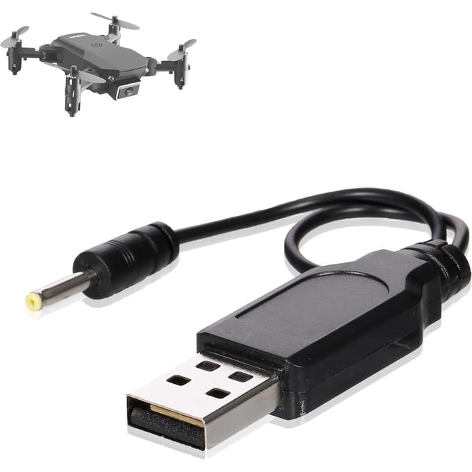 Compatibel met S66 RC Drone USB-opladerkabel voor RC Drone Batterij 3.7V 650mAh Lithium zwart