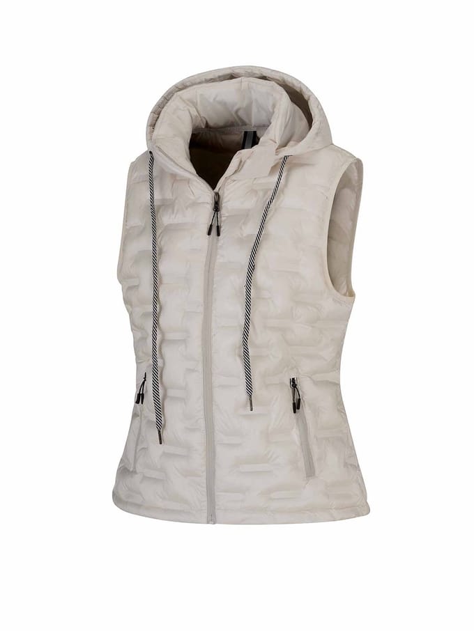 BJØRNSON Clara Bodywarmer Dames - Winddicht - Maat 40 - Off-White