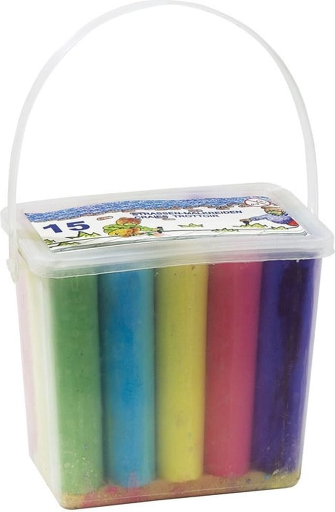 Stoepkrijt emmer - 30 stuks