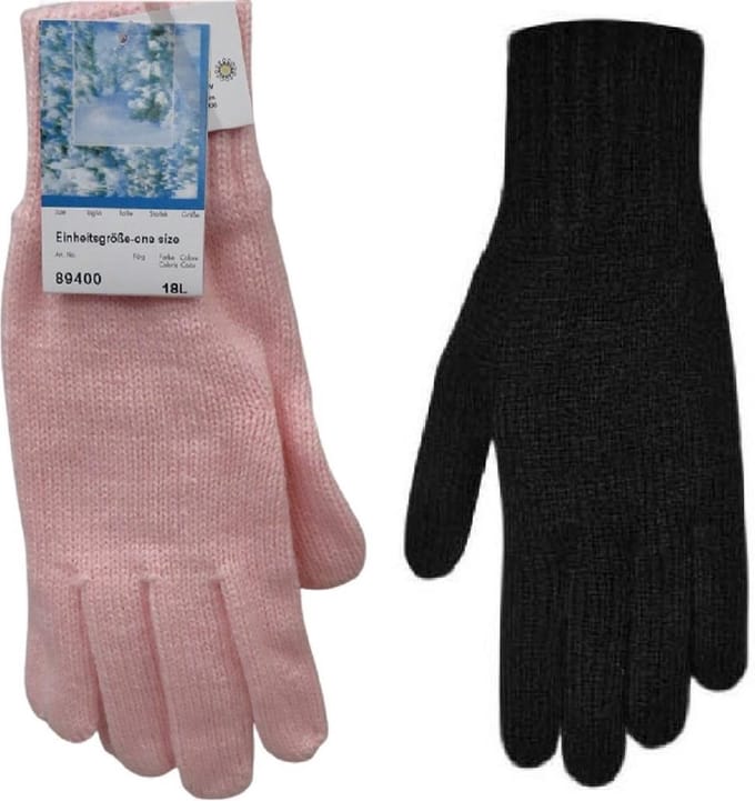 Handschoenen dames winter gebreid - binnenkant opgeruwd - prijs per 2 paar