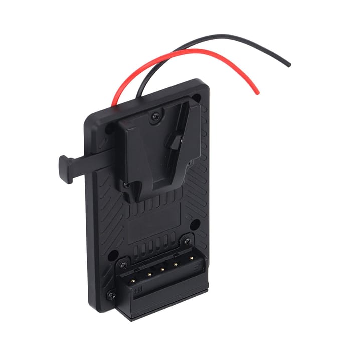 14,8V accuhouderplaat van zinklegering met V-vergrendeling voor camera en video. black