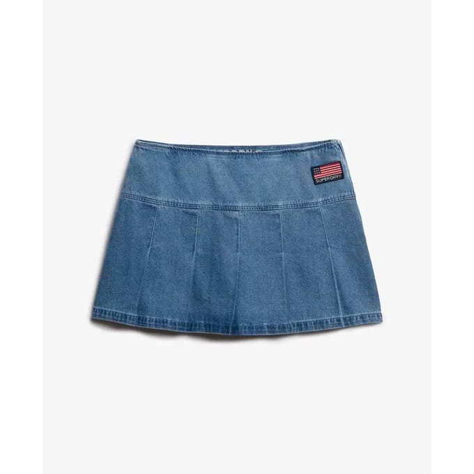 Superdry - Geplooide minirok met patches - Dames - Rokken