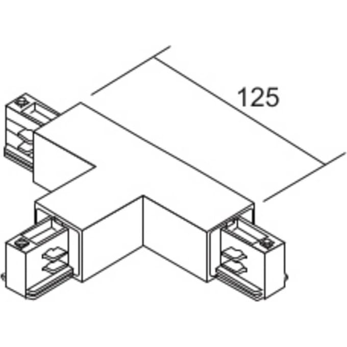 Ivela T-connector LKM DALI wit aardedraad rechts 3-fasen
