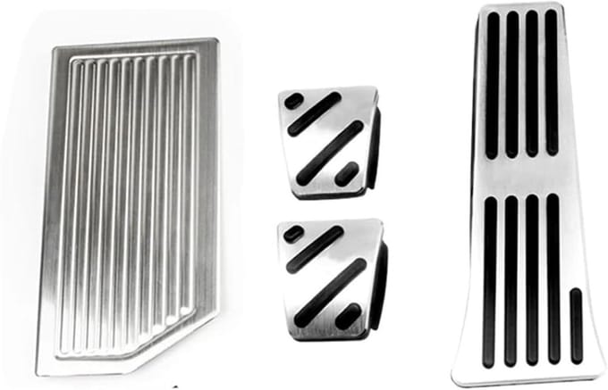 Autopedaalhoezen Set - Pedaal Covers - Veiliger Rijden - Antislip Rubber - Universeel - Zwart