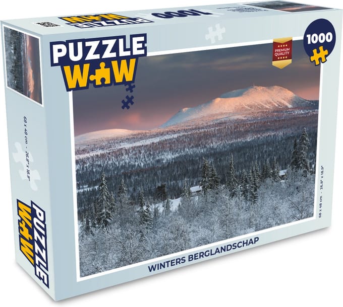 Puzzel Winters berglandschap - Legpuzzel - Puzzel 1000 stukjes volwassenen