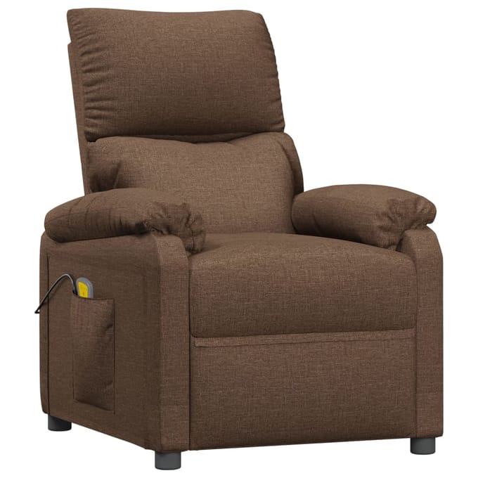 vidaXL - Massagestoel - stof - bruin