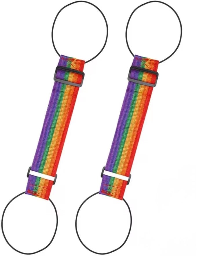 Home & Marker - Elastische Kofferband - Set van 2 - Verstelbare Bagageriem voor Extra Tas - Bagage Strap Reishulp - Iriserend - LUGSTRAP
