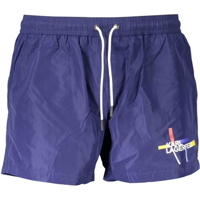 Karl Lagerfeld Blauw Polyester Heren Zwem Boxer