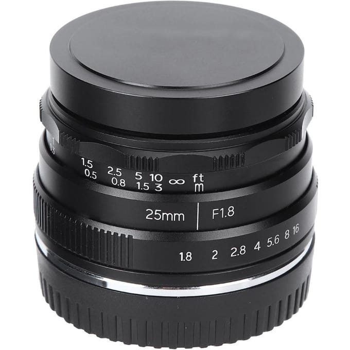 Objectif portrait grand angle NEWYI 25 mm f/1.8 à monture E, grande ouverture, pour Sony A9 et A7 gray