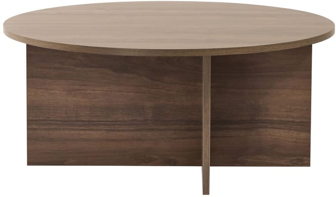 Houten salontafel "Sun" - 90 x 90 x 40 cm - Walnoot